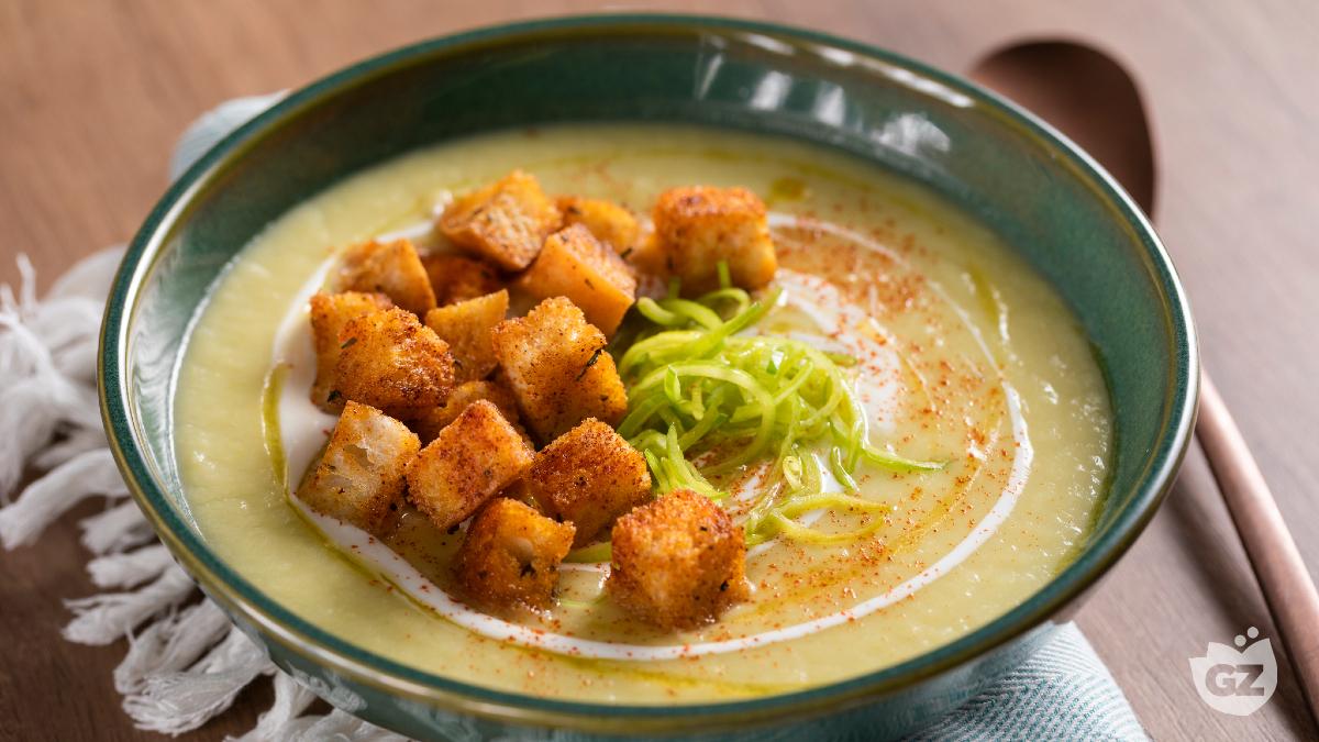 Vellutata di porri e verze